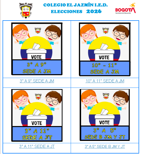 ELECCIONES GOBIERNO ESCOLAR 2026